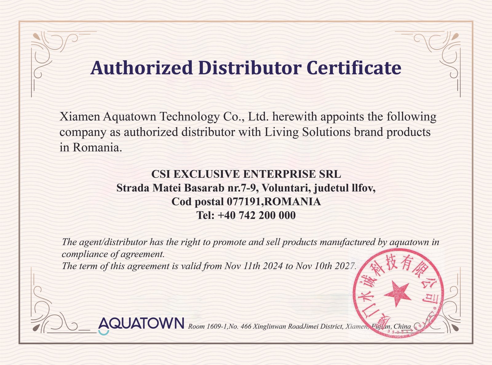 Distribuitor Aquatown